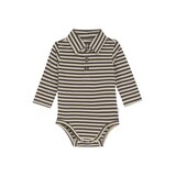 Noppies Romper Spur - Stripe Pattern Dark Grey