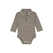 Noppies Romper Spur - Stripe Pattern Dark Grey
