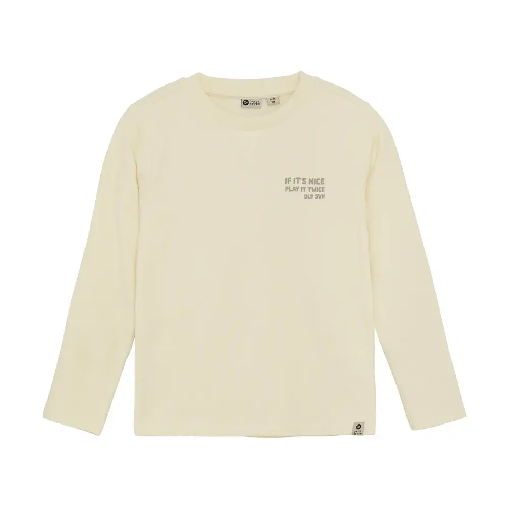 Daily7 T-shirt Longsleeve Backprint – Off White