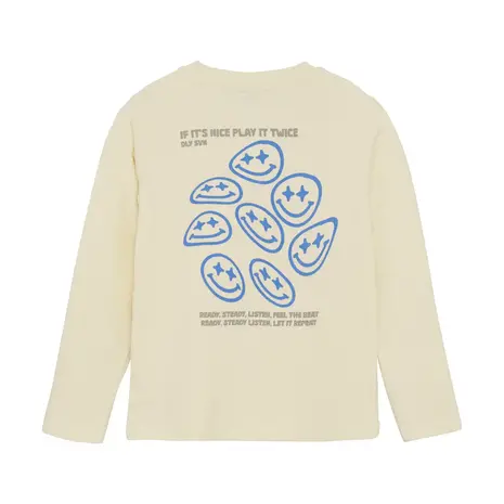 Daily7 T-shirt Longsleeve Backprint – Off White