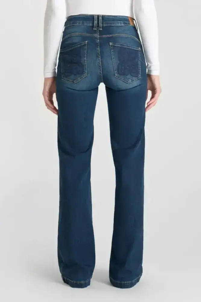 Le Temps des Cerises Jeans pulp flare Ponor taille haute bleu N°2