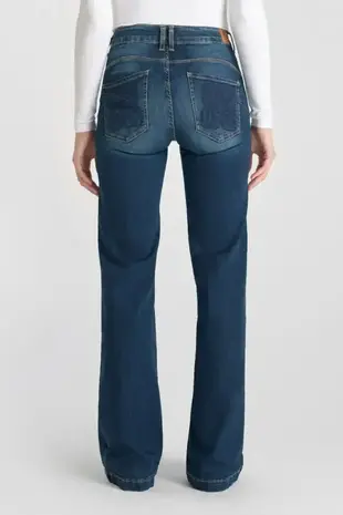 Le Temps des Cerises Jeans pulp flare Ponor taille haute bleu N°2