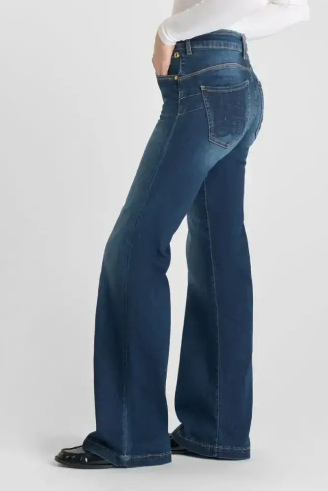 Le Temps des Cerises Jeans pulp flare Ponor taille haute bleu N°2