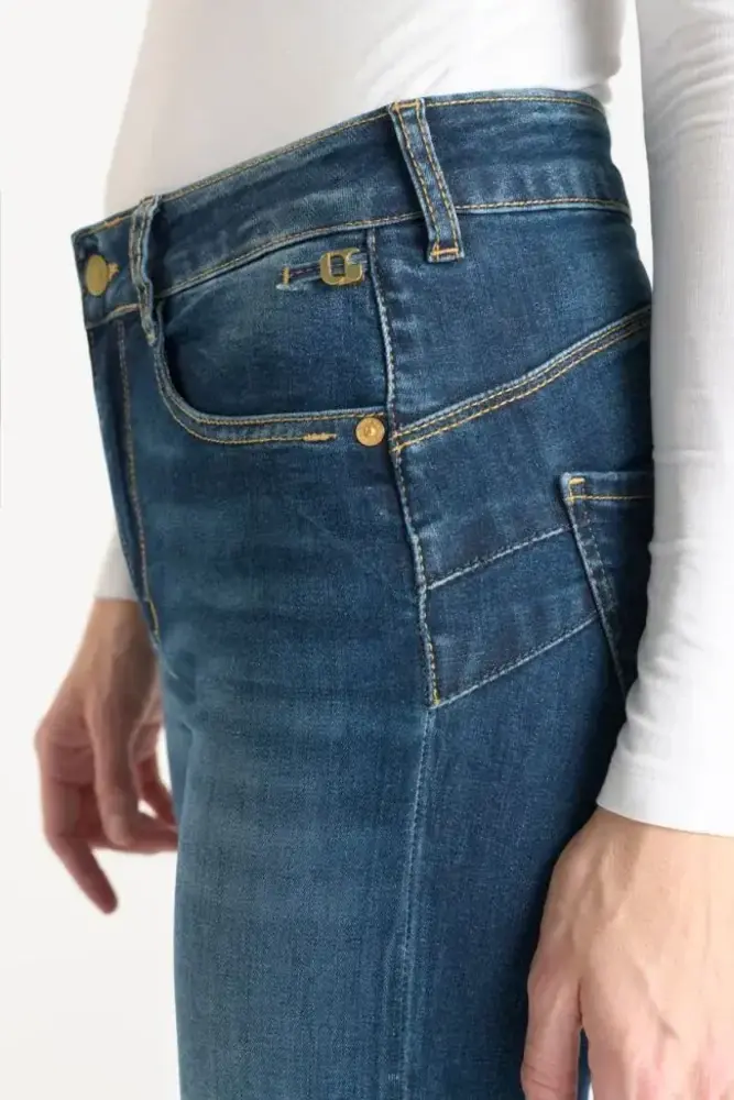 Le Temps des Cerises Jeans pulp flare Ponor taille haute bleu N°2