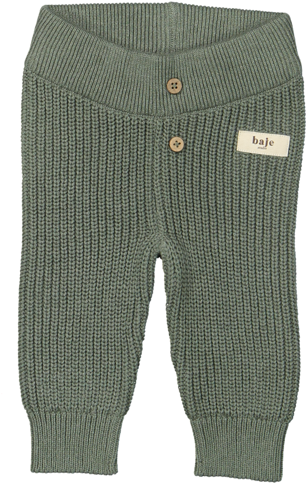 Baje Studio Knitted Legging Wil - Green Moss