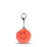 Smiley Smiley Keychain Fuzzy - Bright Coral