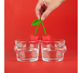 Balvi Double tea infuser Cherry red
