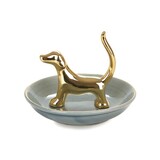 Balvi Ring holder Bassotto golden porcelain Balvi Ring holder Bassotto golden porcelain