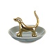 Balvi Ring holder Bassotto golden porcelain