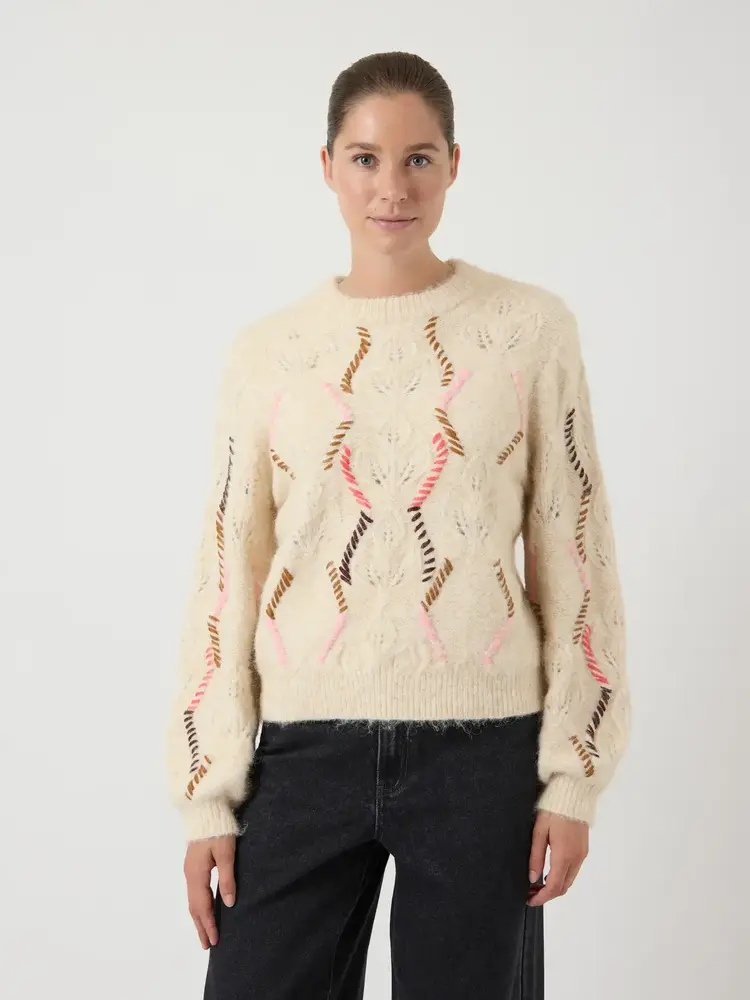 Y.A.S Gabbi Knit Pullover – Birch Melange Y.A.S Gabbi Knit Pullover – Birch Melange