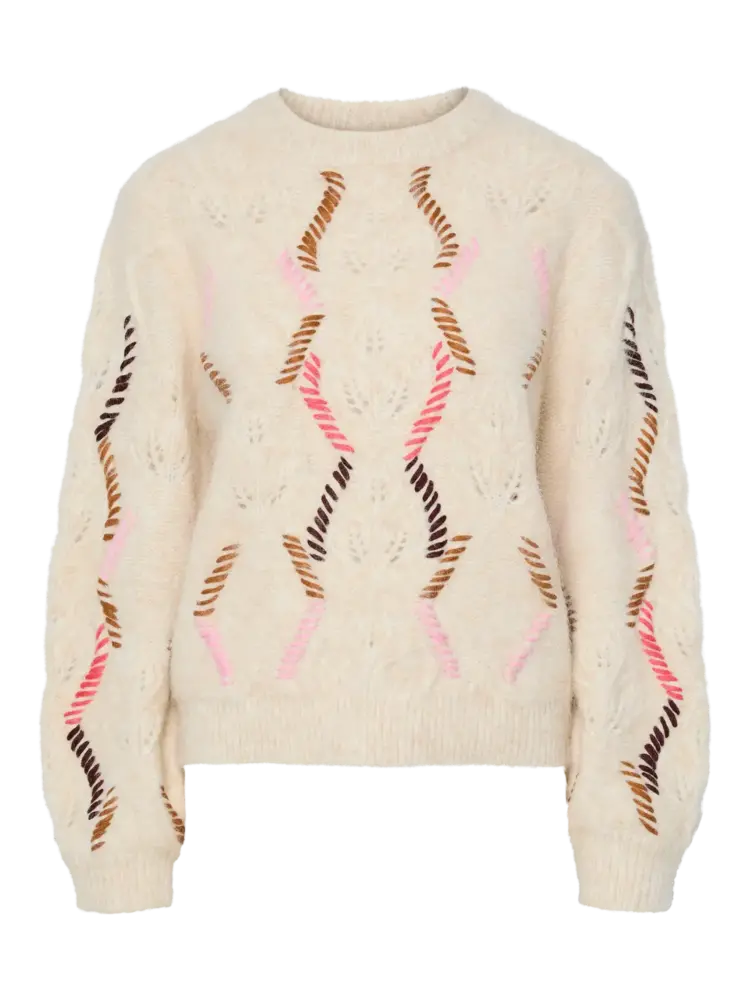 Y.A.S Gabbi Knit Pullover – Birch Melange Y.A.S Gabbi Knit Pullover – Birch Melange