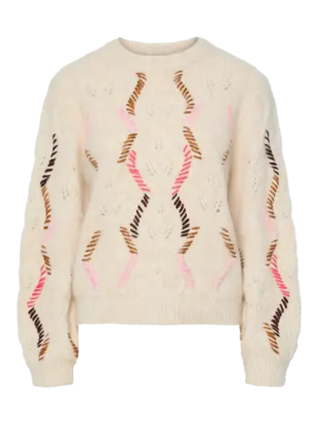 Y.A.S Gabbi Knit Pullover – Birch Melange Y.A.S Gabbi Knit Pullover – Birch Melange