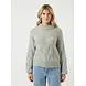 Y.A.S Luris Wool Blend Knit Pullover – Light Grey Melange Silver