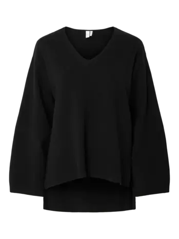 Y.A.S Elma Knit Pullover – Black