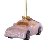 Vondels Ornament champagne opal car with skis on top