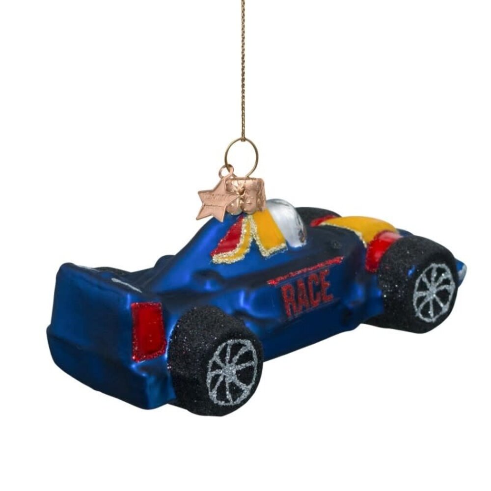 Vondels Ornament blue racing car