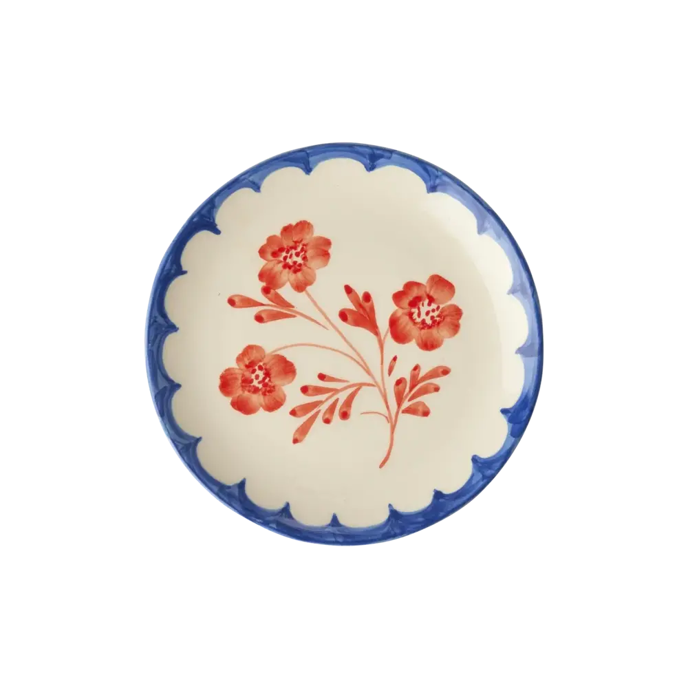 Rice Ceramic Cake Plate - Vintage Flower Rice Ceramic Cake Plate - Vintage Flower
