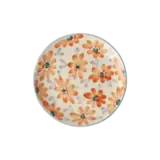 Rice Ceramic Cake Plate - Flowers Orange Rice Ceramic Cake Plate - Flowers Orange