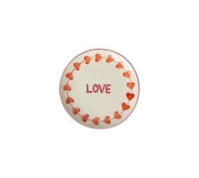 Rice Ceramic Cake Plate - LOVE