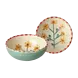 Rice Ceramic Bowl - Yellow  Flower - Jade Rice Ceramic Bowl - Yellow  Flower - Jade
