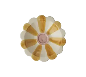 Rice Ceramic Flower Dipping Bowl - Yellow