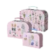 Rice Cardboard Suitcase - Nathalie Lété Pink (set of 3) Rice Cardboard Suitcase - Nathalie Lété Pink (set of 3)
