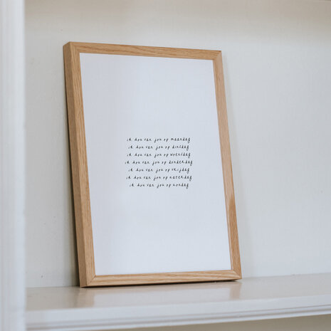 Ikpakjein Lijst + poster A4 – ik hou van jou op...