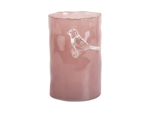 Present Time Vase Bird On Branch Small - Soft Pink Present Time Vase Bird On Branch Small - Soft Pink