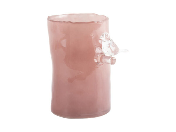 Present Time Vase Bird On Branch Small - Soft Pink Present Time Vase Bird On Branch Small - Soft Pink