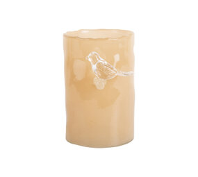 Present Time Vase Bird On Branch Small - Soft Yellow Present Time Vase Bird On Branch Small - Soft Yellow