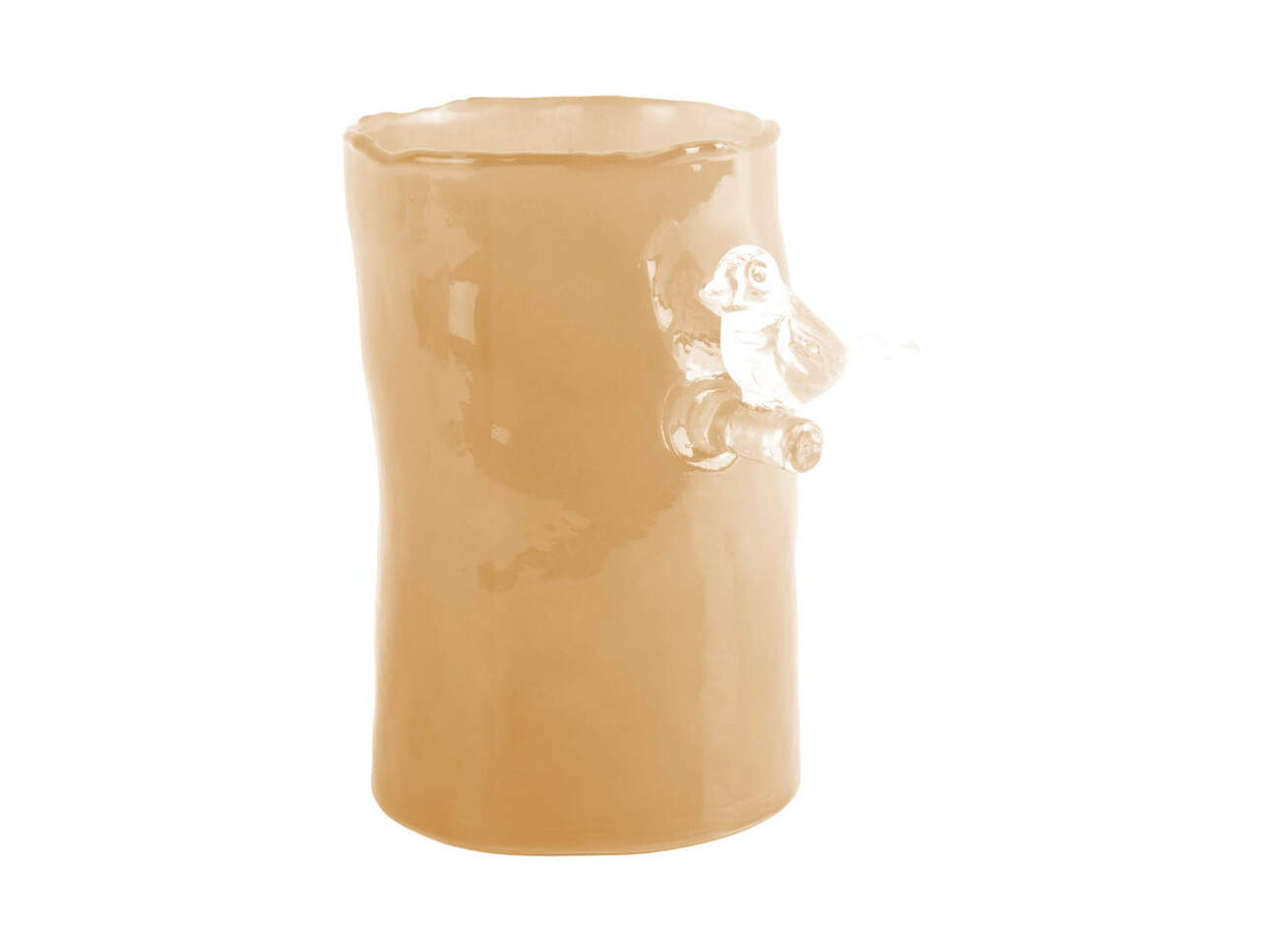 Present Time Vase Bird On Branch Small - Soft Yellow Present Time Vase Bird On Branch Small - Soft Yellow