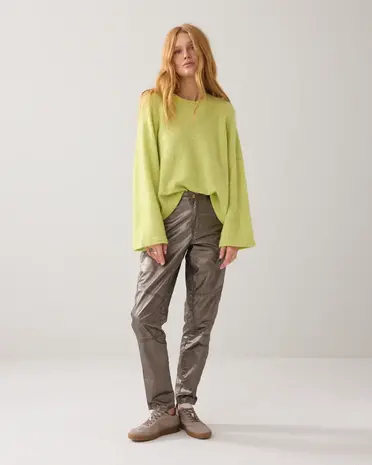 Summum Woman Oversized sweater stretchy wool alpaca blend knit - Mistylime