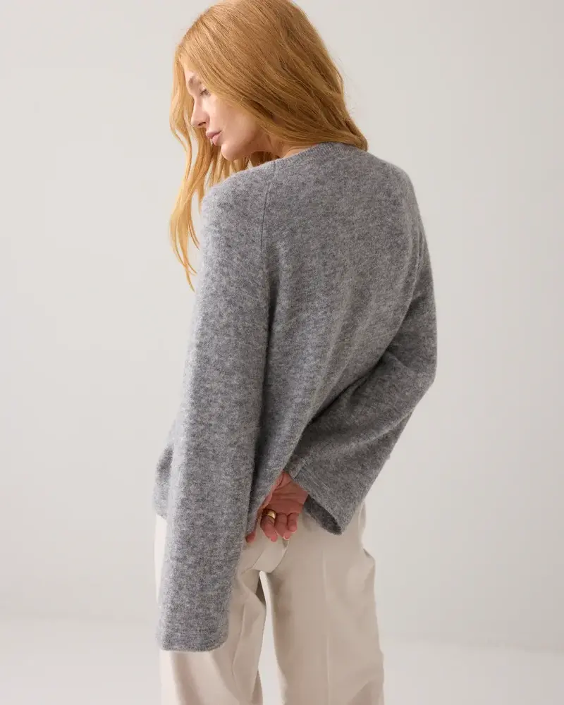 Summum Woman Oversized sweater stretchy wool alpaca blend knit - Mist