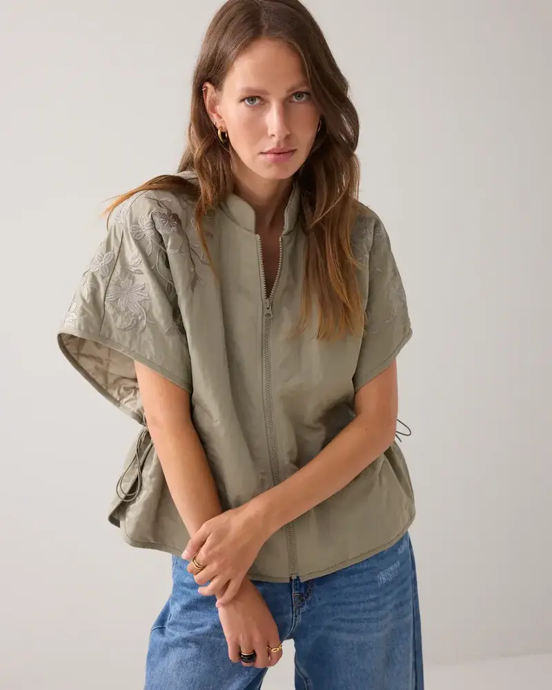 Summum Woman Gilet Padded embroidery - Darkcamo