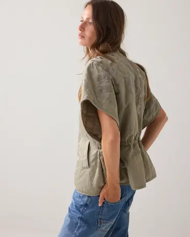 Summum Woman Gilet Padded embroidery - Darkcamo