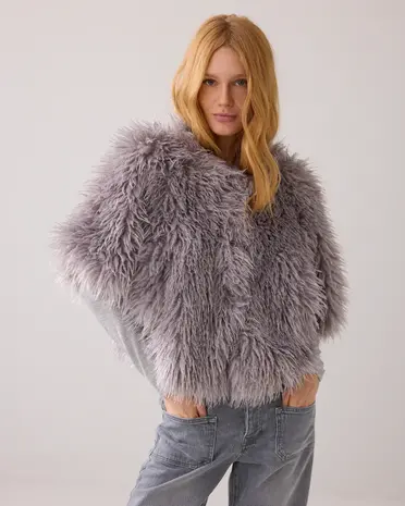 Summum Woman Jacket Faux furry - Mist