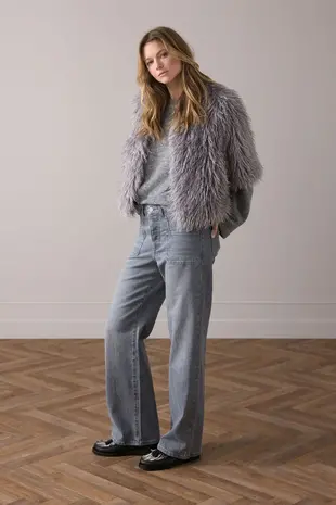 Summum Woman Jacket Faux furry - Mist