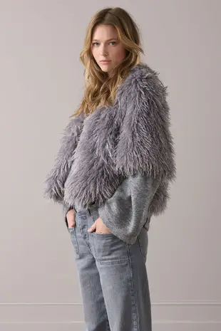 Summum Woman Jacket Faux furry - Mist