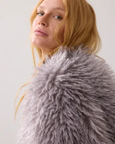 Summum Woman Jacket Faux furry - Mist