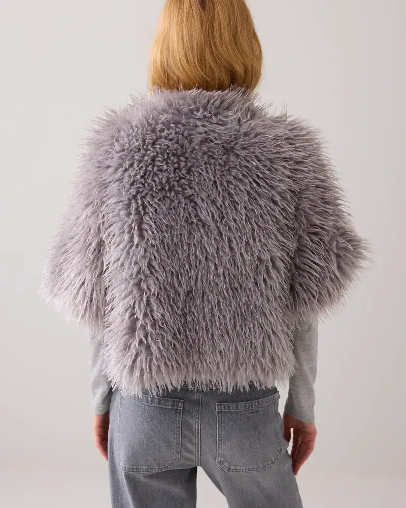Summum Woman Jacket Faux furry - Mist