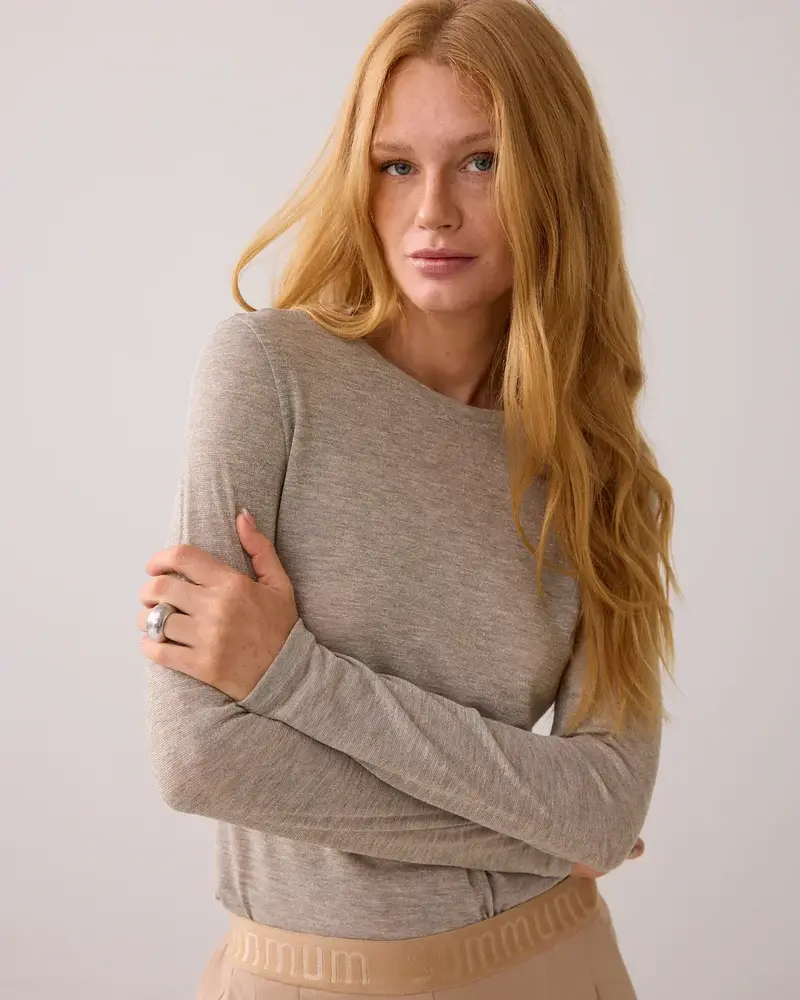 Summum Woman Top Soft lurex - Funghi