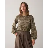 Summum Woman Top long sleeve Zig zag lurex - Darkcamo Summum Woman Top long sleeve Zig zag lurex - Darkcamo