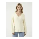 Y.A.S Elma V-Neck Knit Pullover - Birch