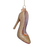 Vondels Ornament gold glitter high heel shoe