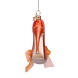Vondels Ornament glass copper orange high heel shoe w/bow