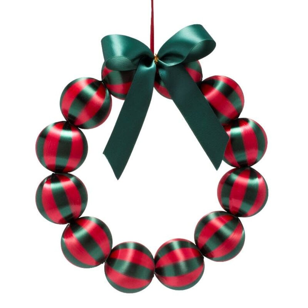 Vondels Wreath green/red 26.5cm