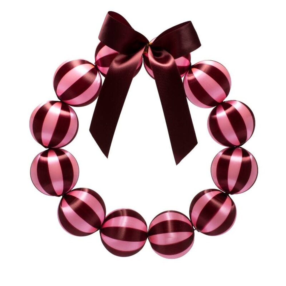Vondels Wreath burgundy/pink 35.5cm Vondels Wreath burgundy/pink 35.5cm