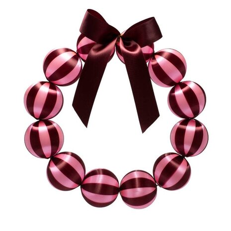 Vondels Wreath burgundy/pink 35.5cm Vondels Wreath burgundy/pink 35.5cm