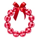 Vondels Wreath red/light peach pink 35.5cm Vondels Wreath red/light peach pink 35.5cm