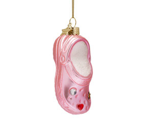 Vondels Ornament matt pink clog w/details